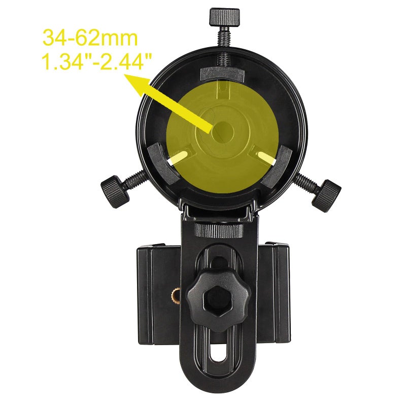SOLOMARK Cell Phone Adapter Mount for Vortex Bushnell Celestron Barska Spotting Scope Big Eyepiece Adapter Mount Work with Binoculars Monocular Spotting Scope Telescope For iPhone 6Plus Samsung HTC LG and More - Image 5
